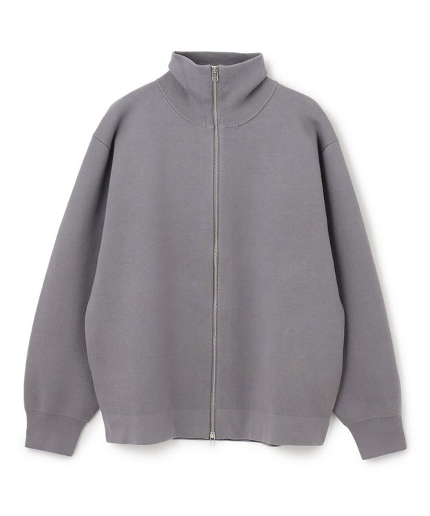 UNFILO MENS 【男女兼用/新色追加】スウェットライク ジップ タートルネックニット [24年秋冬商品] グレー