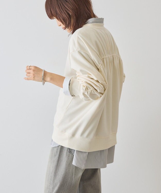 AMERICAN HOLIC バックギャザー裏毛スウェット Ivory