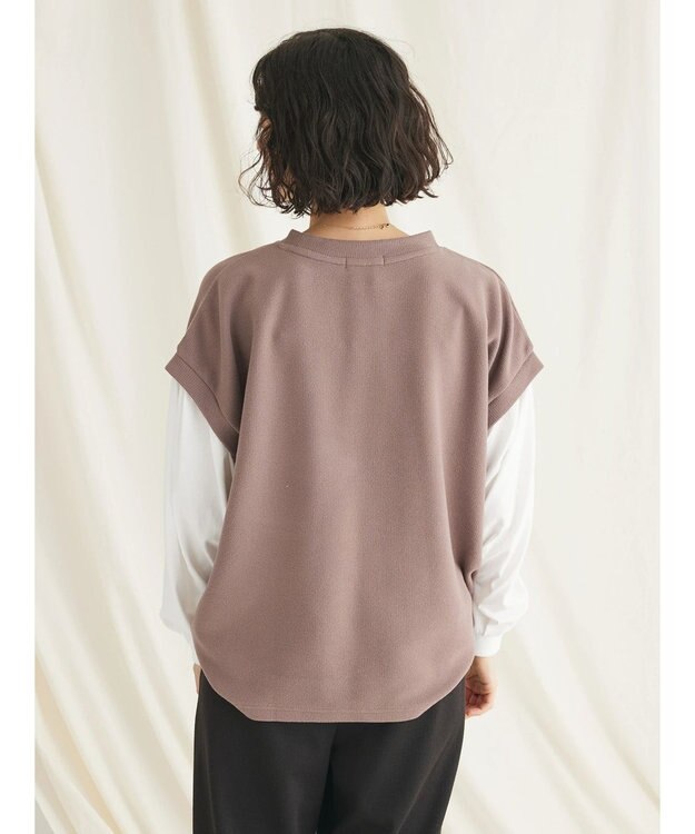 CRAFT STANDARD BOUTIQUE 起毛ワッフルレイヤード風プルオーバー Mocha