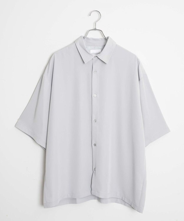 WEGO トロミBIGシャツ（S） ライトグレー