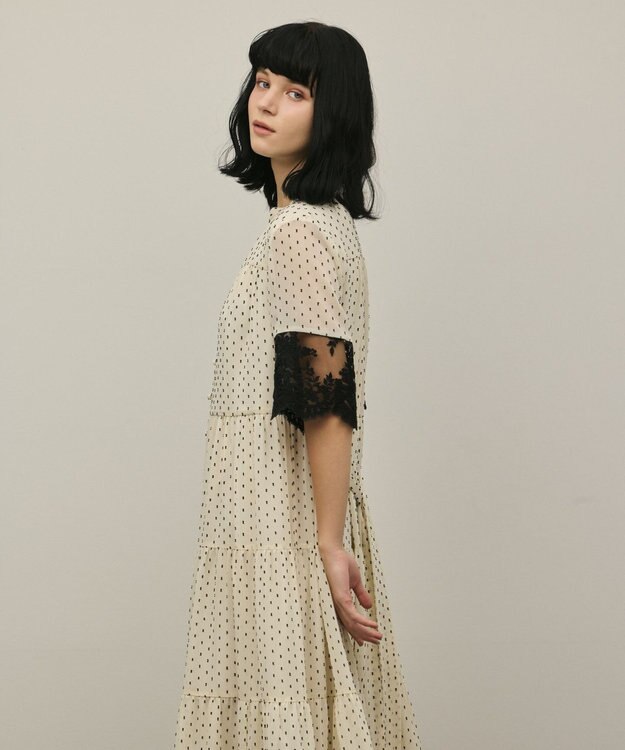 GRACE CONTINENTAL カフタンシフォンワンピース キナリ