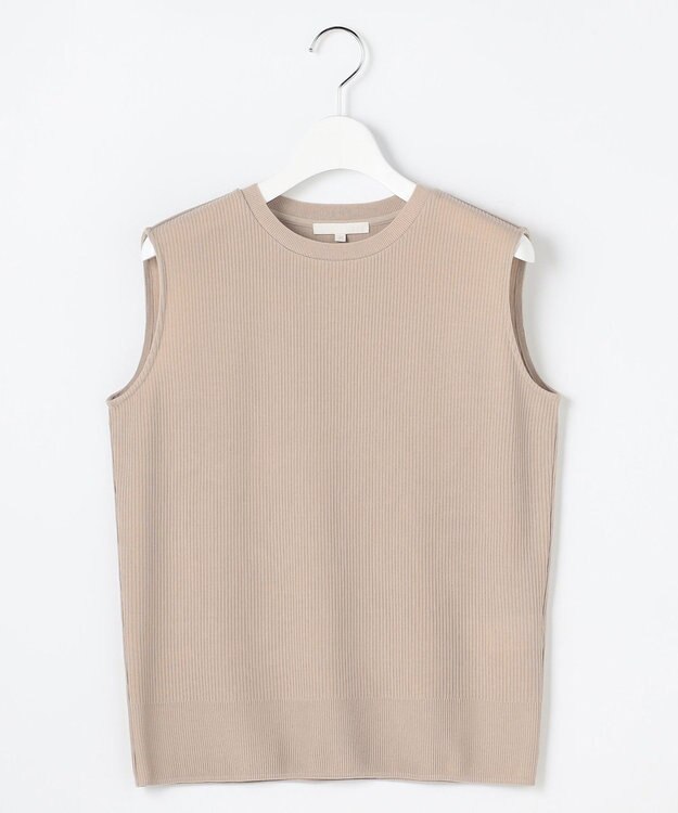 自由区 【人気素材・NEWアイテム・アンサンブル対応】ファンクショナルノースリーブ カットソー ベージュ