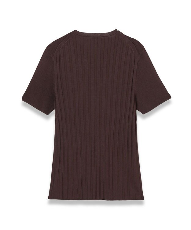 JOSEPH 【洗える】サティニーリブ　ショートスリーブニット Ebony