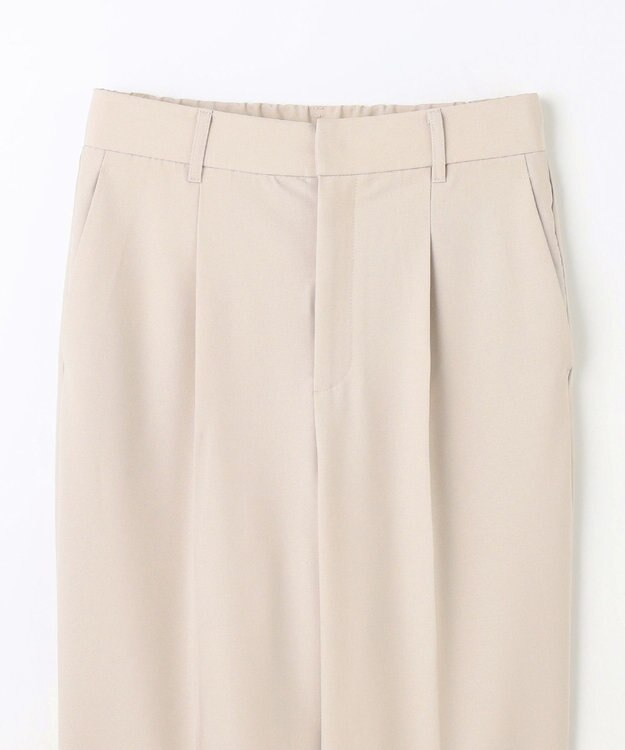 ANY L 【洗濯機可/ストレッチ/ウエストゴム/セットアップ可】イージーケアテーパードパンツ ベージュ