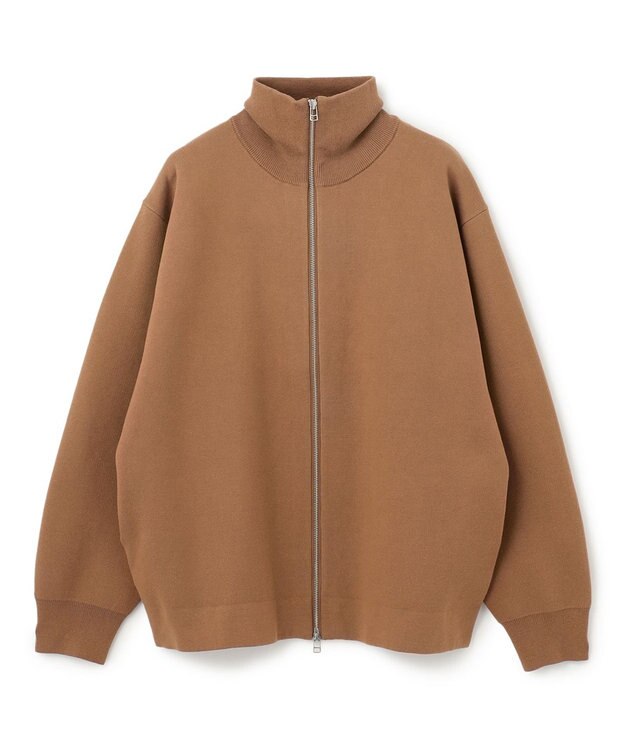 UNFILO MENS 【男女兼用/新色追加】スウェットライク ジップ タートルネックニット [24年秋冬商品] ベージュ