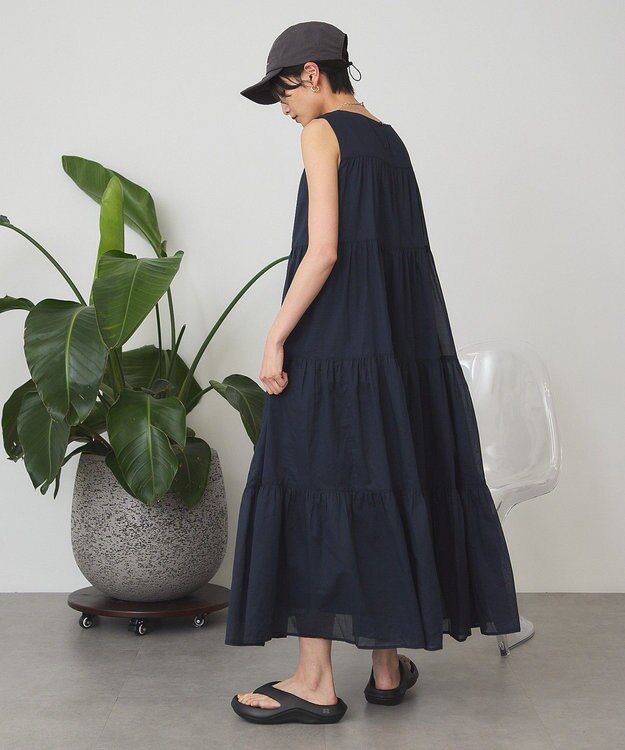 AMERICAN HOLIC ノースリーブティアードワンピース Dark Navy