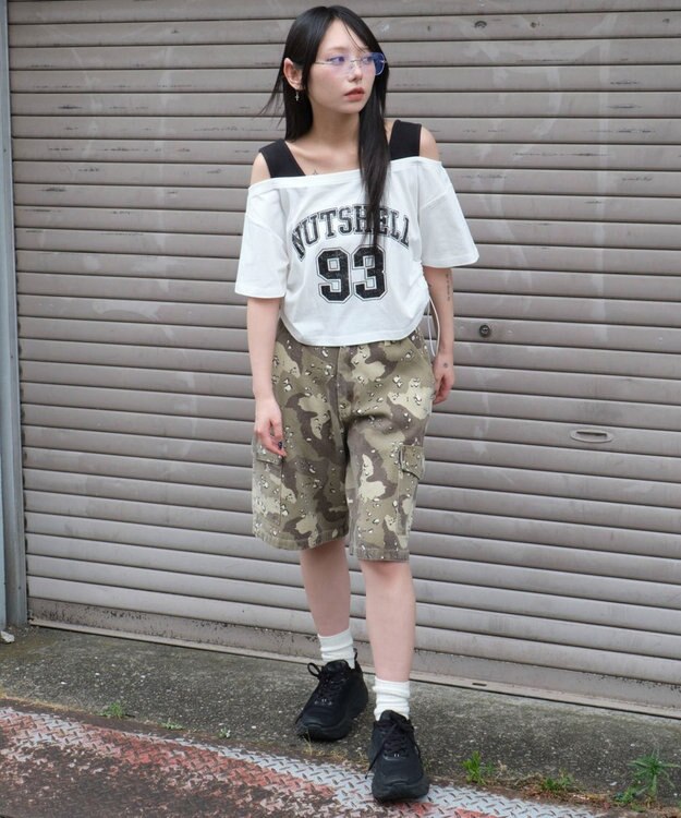 WEGO ドッキングドロストショートT ホワイト