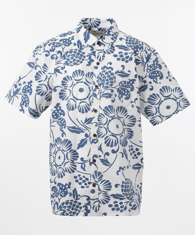 JOSEPH ABBOUD MOUNTAIN 【SPACE】KAHARAアロハ シャツ ブルー系6