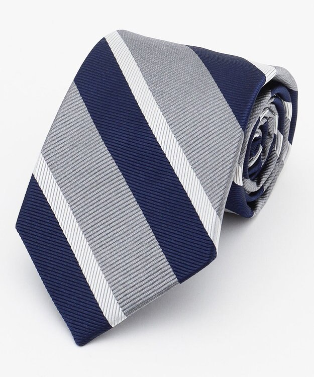 J.PRESS MEN 【STRUCTURE MIX COLLECTION】レジメンタル ネクタイ ライトグレー系2
