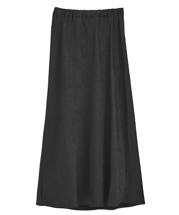 earth music&ecology ストレッチサテンスカート Black