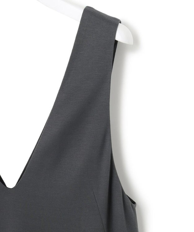 23区 【洗える】ポリバレントポンチ ジャンパースカート チャコール