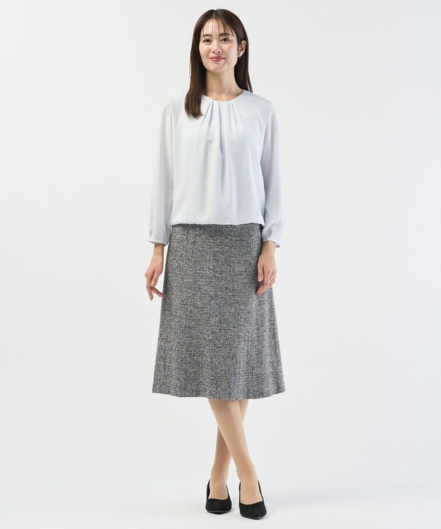 J.PRESS LADIES S 【セットアップ対応】Light Tweed スカート ブラックMIX系6