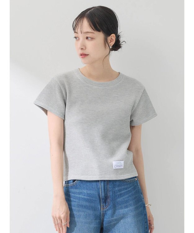 earth music&ecology ワッフルＴｅｅ Gray Mixture