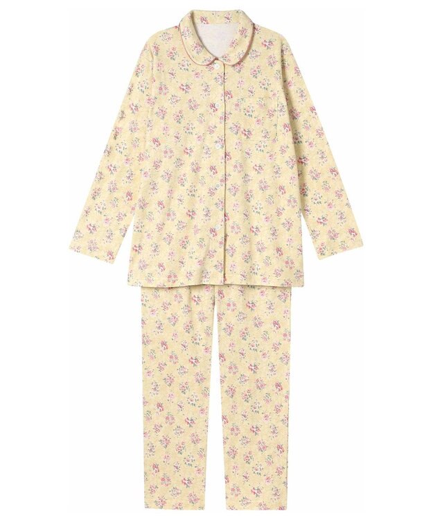 Wing パジャマ 長袖 長ズボン 綿100%(本体) スムース素材 レディース EP5072 ウイング／ワコール クリーム