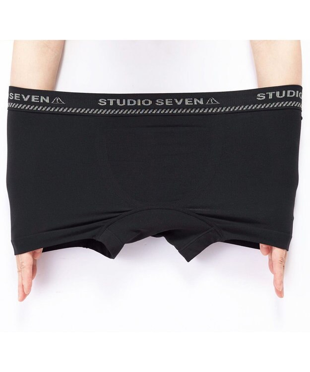 WACOAL MEN メンズ <STUDIO SEVEN>コラボ 【PANTS HOLIC】 ボクサーパンツ ワンサイズ(S-LL) 立体成型 適度なフィット感 前閉じ 下着 GT3777 /ブロス ブラック