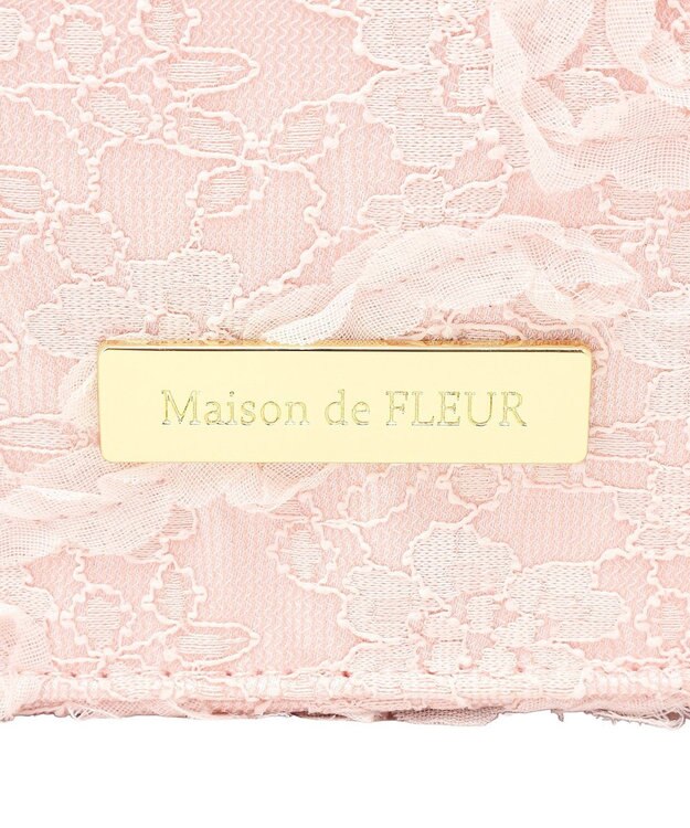 Maison de FLEUR 桜フリルハンドルスクエアトートMバッグ Light Pink
