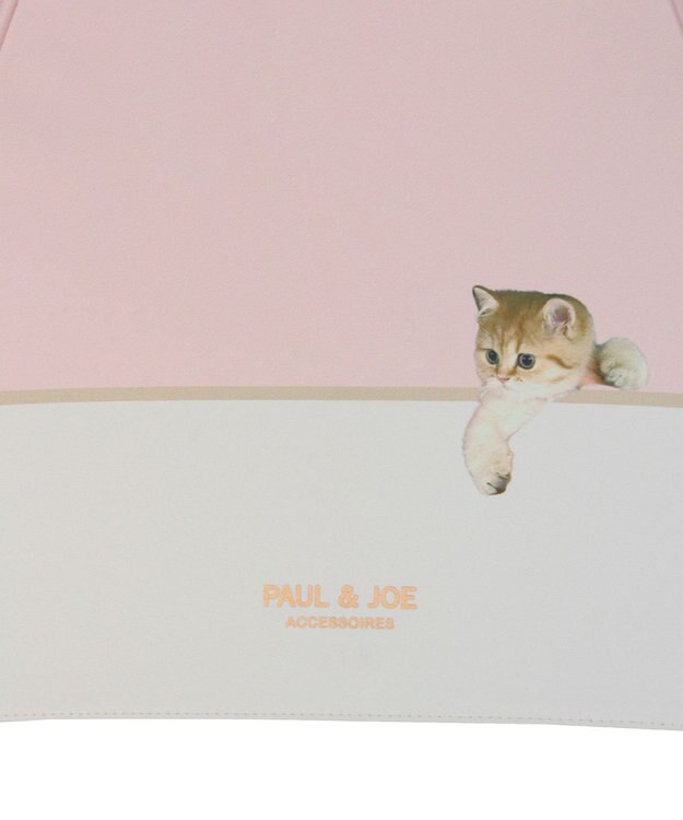 MOONBAT 【 遮光率100％/遮熱/UV】PAUL&JOE ACCESSOIRES(ポール&ジョー) 晴雨兼用日傘 スウィングヌネット ネコ 長傘 ペールピンク