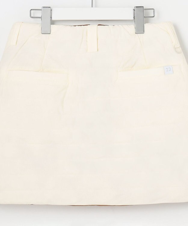 23区GOLF 【WOMEN】【洗える】ナイロンタフタファイバーボール リバーシブル 防寒 スカート アイボリー系