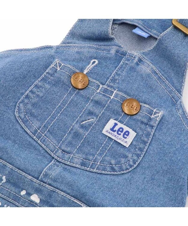 PET PARADISE Ｌｅｅ ペイント デニム オーバーオール 中型犬 大型犬 ライトインディゴブルー