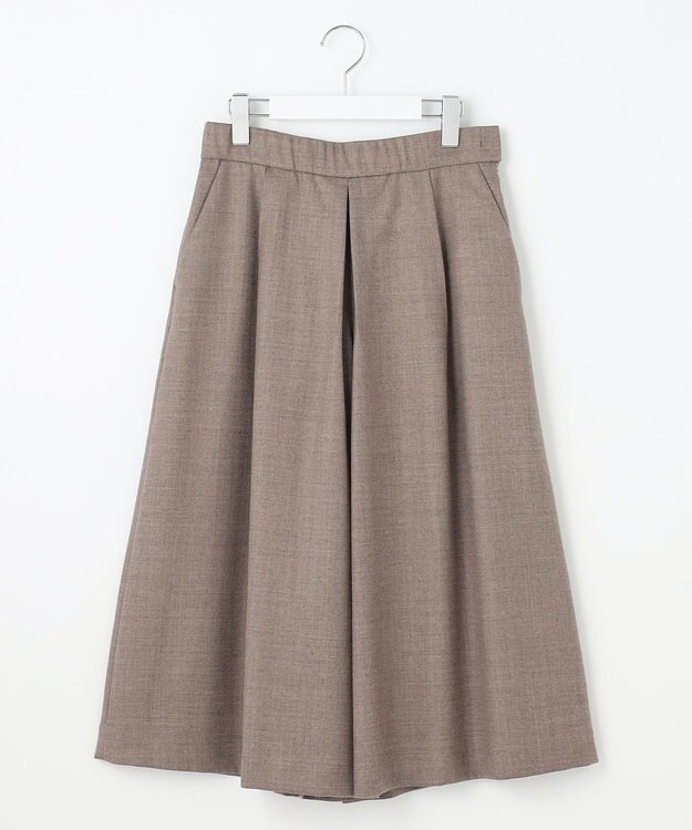 自由区 【洗える】ウォッシャブルウールサキソニーキュロット パンツ TOPモカ