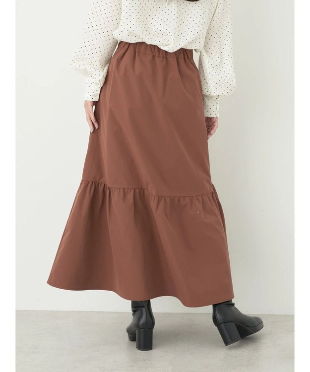 earth music&ecology イレヘム切替スカート Brown