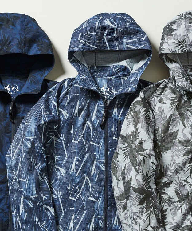 JOSEPH ABBOUD MOUNTAIN 【UNISEX】ECO撥水 ポケッタブル 3Dエンボスプリント ブルー系6