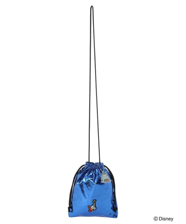 Green Parks ドナルドダック９０ｔｈ／ラメ巾着ポシェット Blue