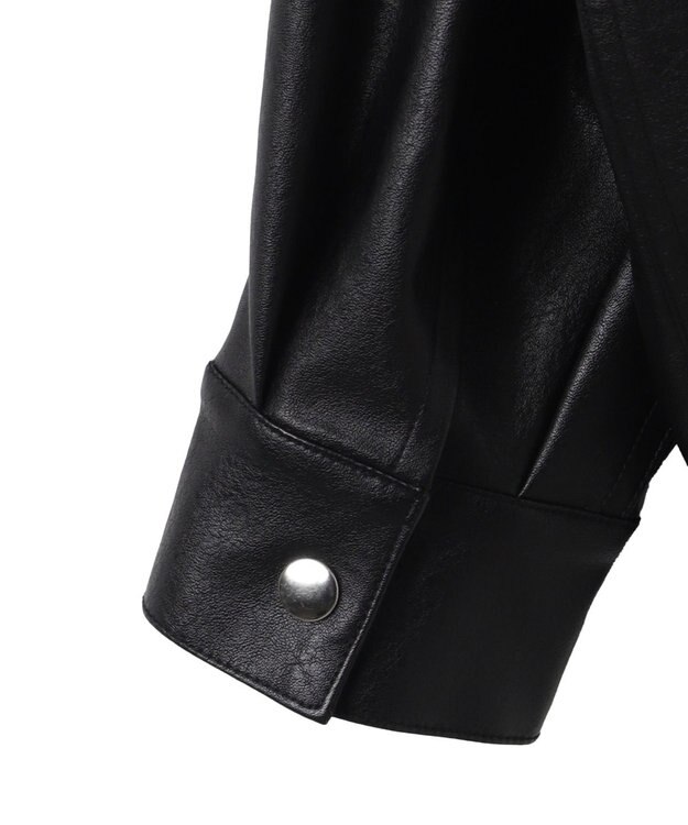 WEGO ヴィンテージライクPUフライトジャケット ブラック