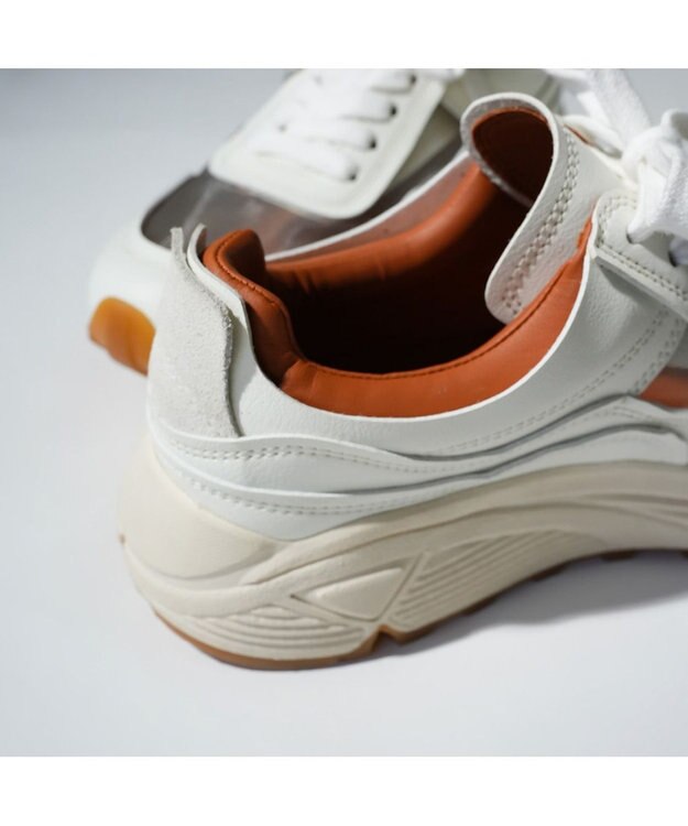 MODE ET JACOMO <carino>シースルー厚底スニーカー ホワイトコンビ