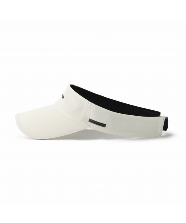 ZERO HALLIBURTON 【快適フィット】メタリックロゴサンバイザー 85064 ホワイト