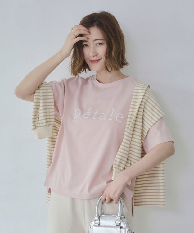 WEGO 【2026春夏新作】接触冷感プリントロゴT ライトピンク