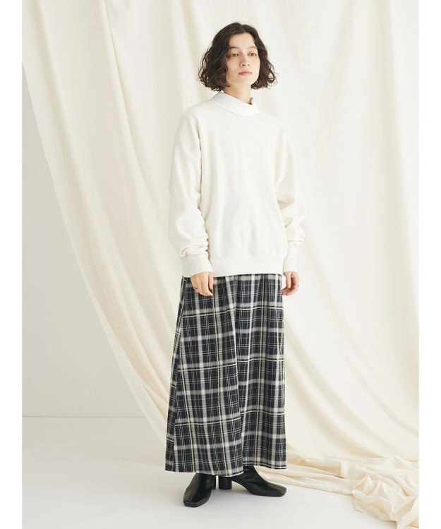 CRAFT STANDARD BOUTIQUE 先染めチェック（小）スカート Black