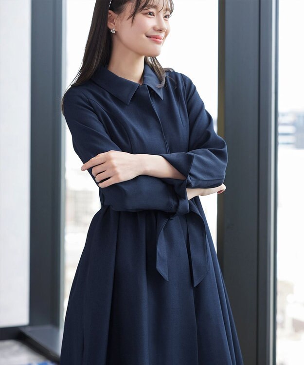 Tiaclasse L 【新色追加】ステンカラードレスコート ネイビー
