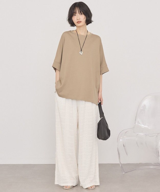 AMERICAN HOLIC 異素材コクーンプルオーバー Mocha