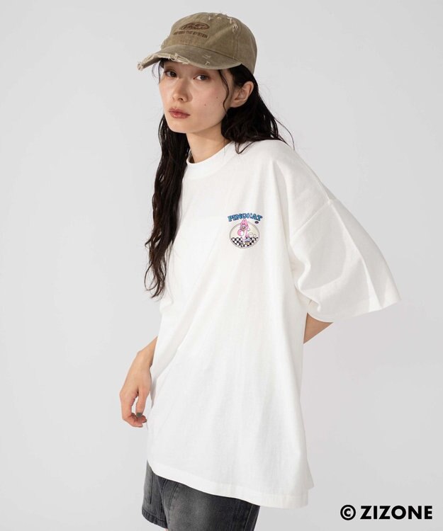 WEGO 【ユニセックス着用ITEM】別注ZIZONEグラフィックT（SS） ホワイト
