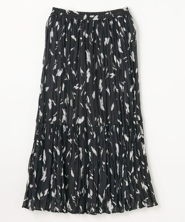 ANY アートドットプリントスカート スレートベース