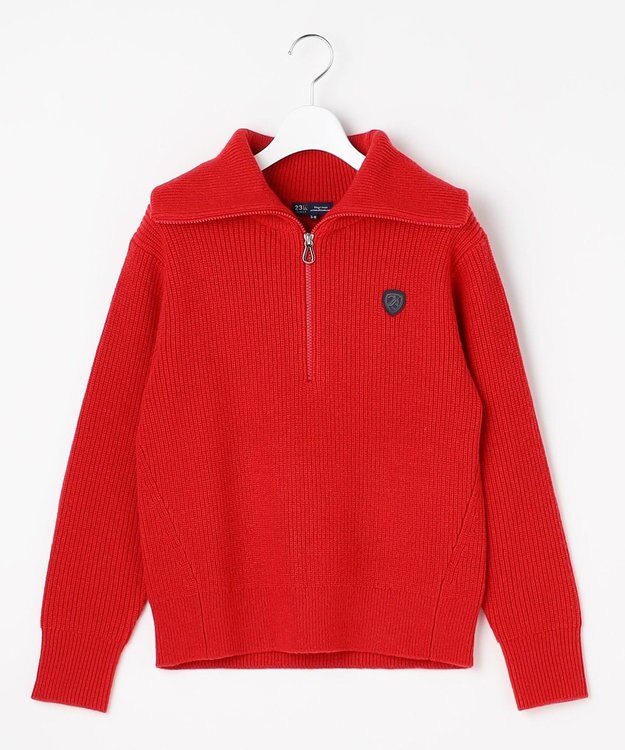 23区GOLF 【WOMEN】ウイングカラーニット レッド系