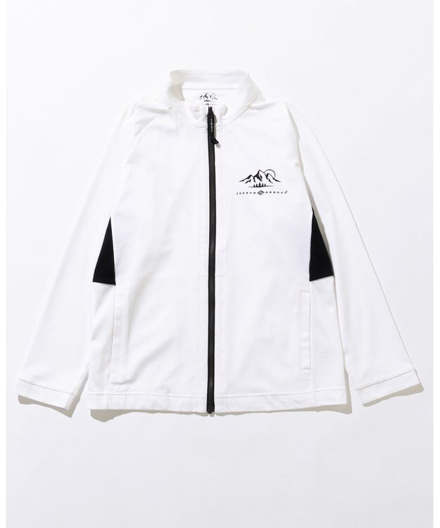 JOSEPH ABBOUD MOUNTAIN 【接触冷感性/速乾性/放湿性】 ICE PACKリバー天竺 ZIP アウター ホワイト系