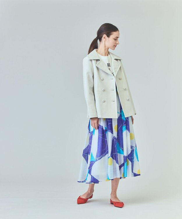 GRACE CONTINENTAL ラムレザーＰコート キナリ