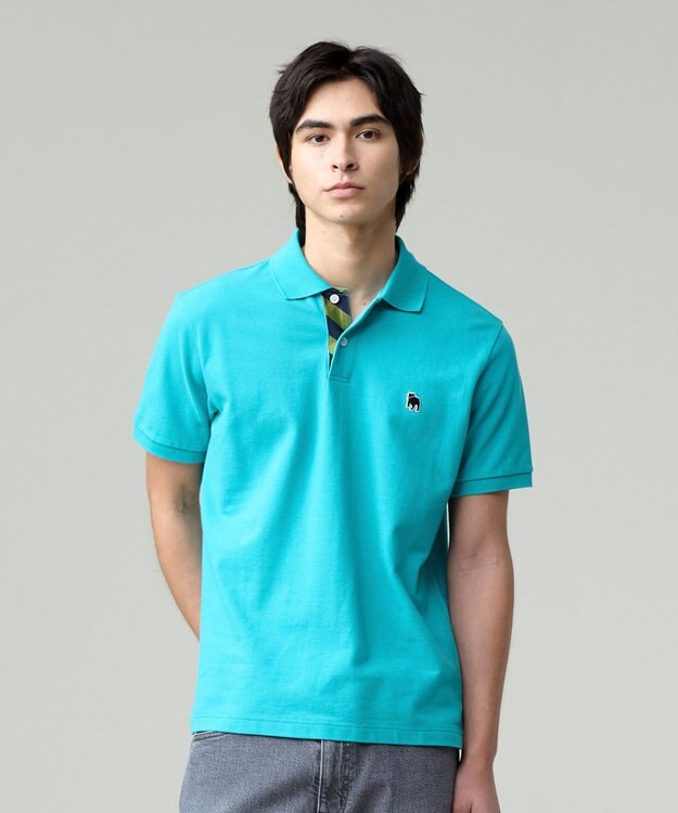 J.PRESS MEN 気品と愛嬌のバランスが抜群！【J.PRESS人気NO1ポロシャツ】 バックブルカノコレジメン ポロシャツ ピーコックグリーン系