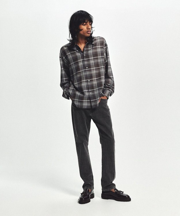 UNFILO MENS 【OCEANS YouTube 掲載】【UNFILO DENIM】 スリムテーパード ブラック