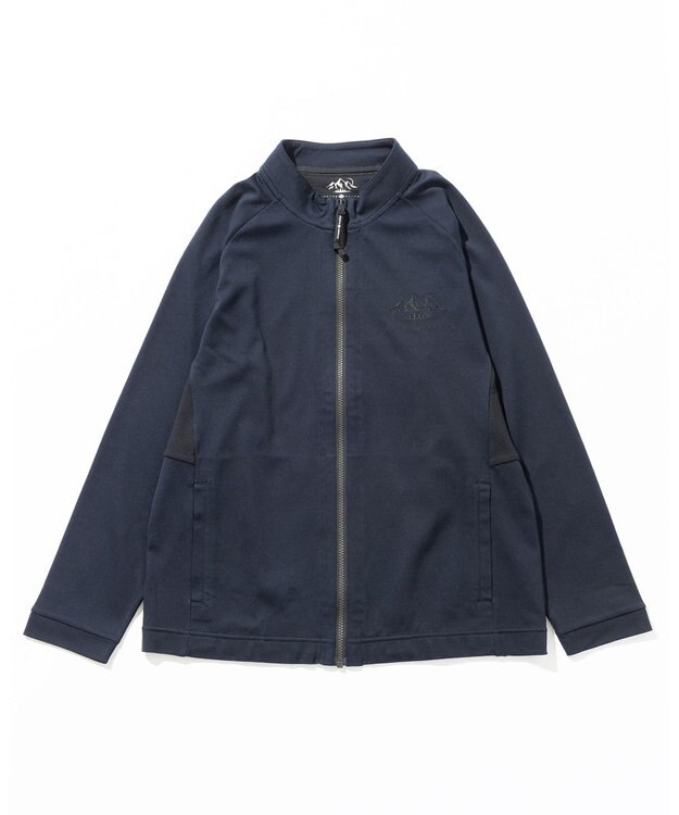 JOSEPH ABBOUD MOUNTAIN 【接触冷感性/速乾性/放湿性】 ICE PACKリバー天竺 ZIP アウター ネイビー系