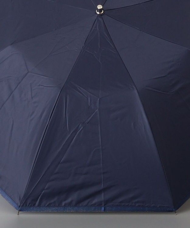 AURORA BLAO (ブラオ) 切り継ぎテープ柄 晴雨兼用傘(折りたたみ傘) ダークネイビー