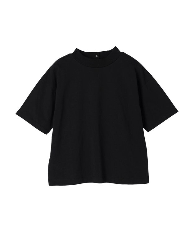 CRAFT STANDARD BOUTIQUE 接触冷感モックネックリングドットプルオーバー Black