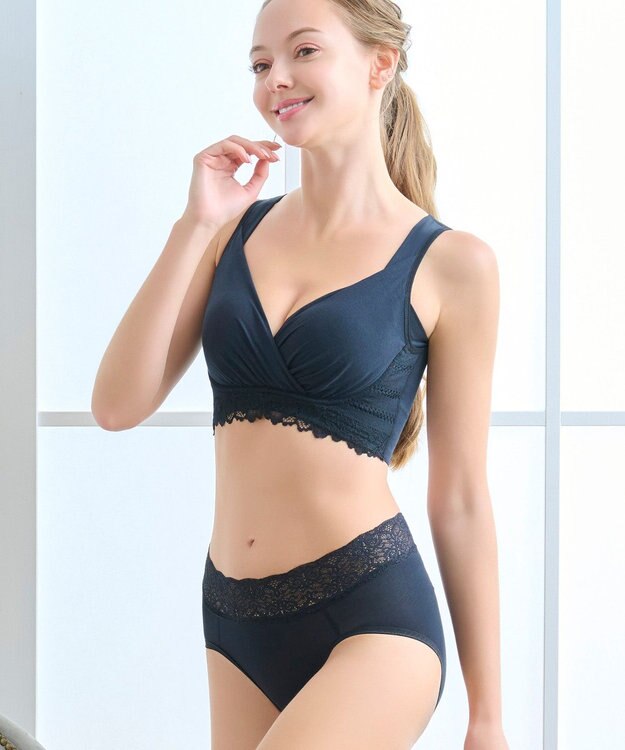 BRADELIS New York 【BRADELIS New York MATERNITY / ノンワイヤー・マタニティ】ブラデリス ノンワイヤーカシュクールブラ ブラック