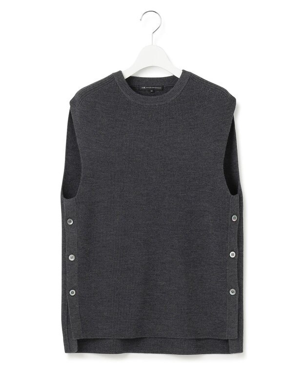 23区 【洗える】ベーシックカタアゼ ニットベスト グレー系