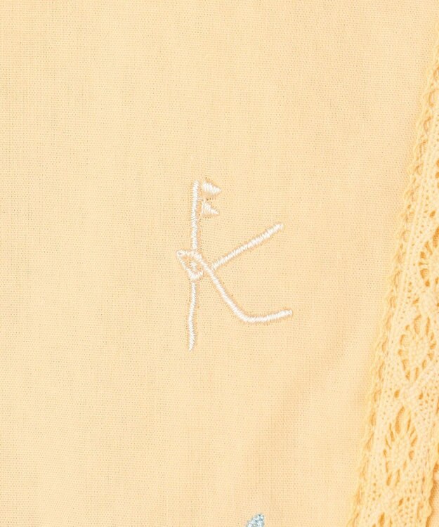 組曲 KIDS 【150-160㎝】 フラワーエンブロイダリーブラウス レモン