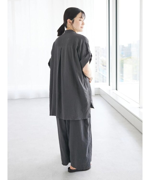 CRAFT STANDARD BOUTIQUE 【キナリノ別注】リネンレーヨンWポケットシャツ Charcoal Gray