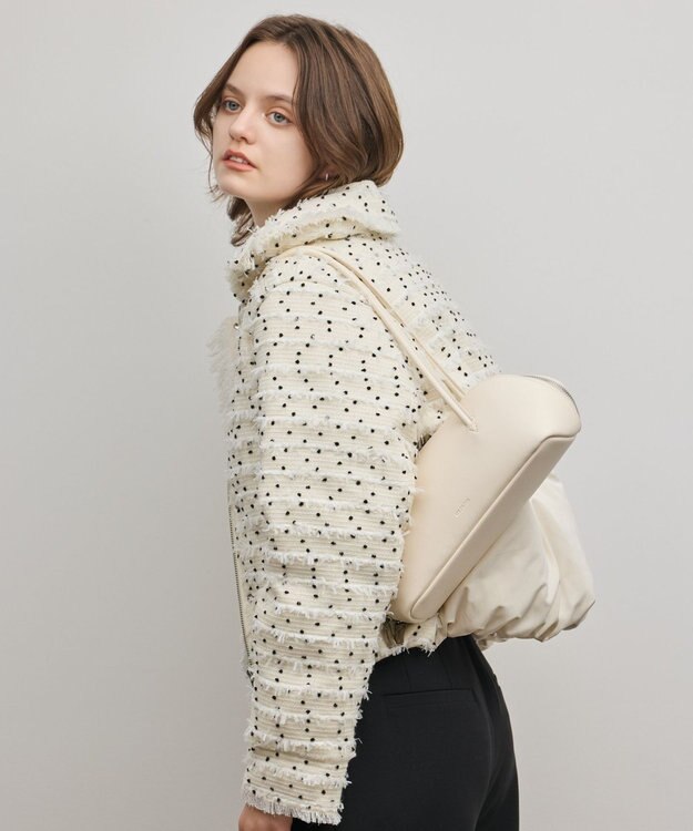 GRACE CONTINENTAL ツイードダウンジャケット キナリ