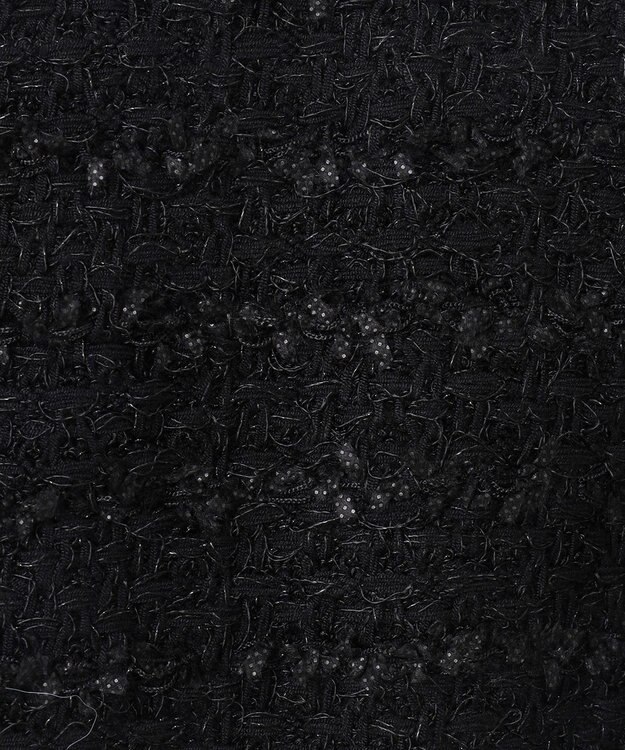 GRACE CONTINENTAL ラメツイードニットカーディガン ブラック